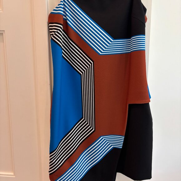 Milly Colorblock Mini Dress, Sz 6 Stretch - Picture 3 of 5